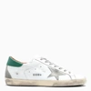 GOLDEN GOOSE SUPER-STAR SNEAKERS WHITE/GREEN,GMF00102F002180-J-GOLDE-10802