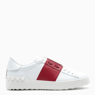 Valentino Garavani White And Red Open Trainers