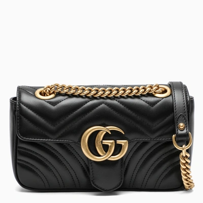 Gucci Black Gg Marmont Mini Bag