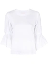 SEE BY CHLOÉ BRAIDED SLEEVE TOP,AABF34CE-35EF-B109-50D4-1A377F053931