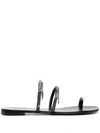 GIUSEPPE ZANOTTI CATENA OPEN-TOE SANDALS,233B7E81-E119-A01D-D290-78C5A1BCED05