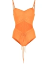 CHRISTOPHER ESBER DISCONNECT RUCHED SWIMSUIT,E0666B20-5103-216D-2B06-605DAB7AFBDD