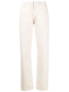Maison Margiela Frayed Straight-leg Jeans In Neutrals