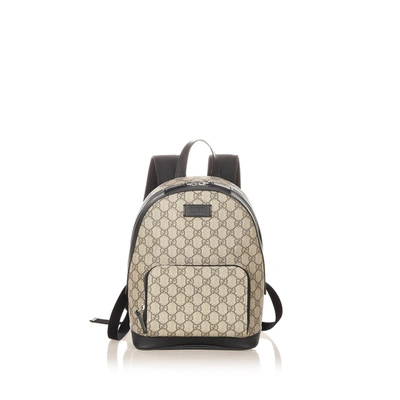 Gucci Gg Supreme Backpack In Neutrals