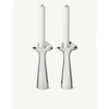 Georg Jensen Bloom Botanica 2-piece Stainless Steel Candleholder Set