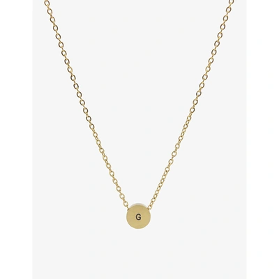 Littlesmith Womens Gold Personalised Initial Gold-plated Circle Bead Necklace