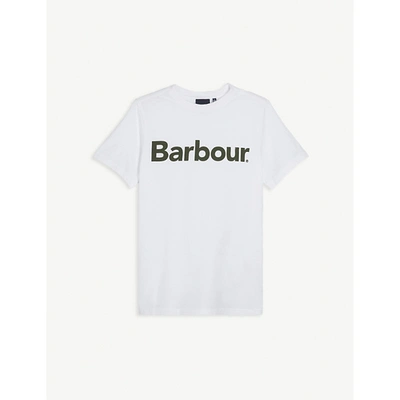 Barbour Kids' Logo-print Cotton T-shirt 6-15 Years In White