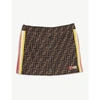 FENDI FF LOGO-PRINT SATIN SKIRT 8-14 YEARS,R03716493