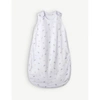 THE LITTLE WHITE COMPANY WHITE SAFARI-PRINT COTTON SLEEPING BAG 1 TOG 18-36 MONTHS,R00055638