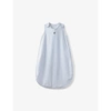 THE LITTLE WHITE COMPANY BOAT-EMBROIDERED SEERSUCKER COTTON-BLEND SLEEPING BAG 0.5 TOG 0-6 MONTHS,R03747223