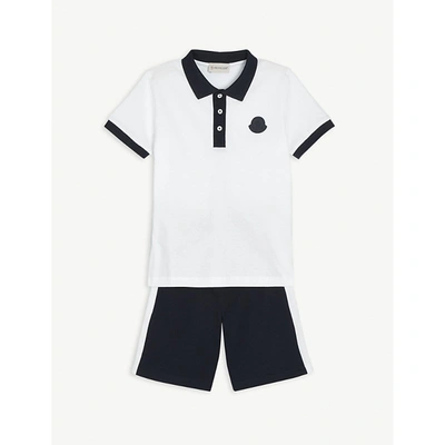 Moncler Babies' Miscellaneous Logo-patch Cotton Polo Shirt And Shorts Set 4-14 Years 12 Years