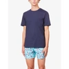 Vilebrequin Embroidered-logo Cotton-jersey T-shirt In Bleu Marine