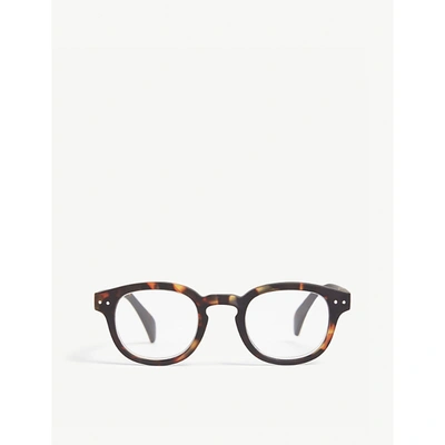 Izipizi Mens #c Tortoiseshell Round-frame Reading Glasses +2
