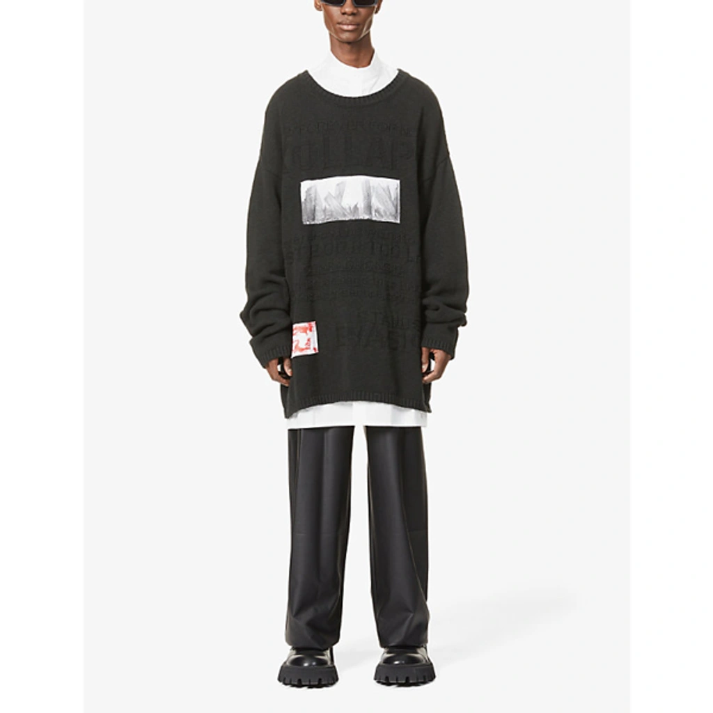 Raf Simons Archive Redux Kollaps Oversized Cotton-knit