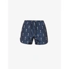 Neil Barrett Starbolt-print Swim Shorts In Ink Navy Whi