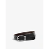Montblanc Mens Horseshoe-buckle Leather Belt