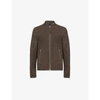 ALLSAINTS MENS LIGHT TAUPE GRANTHAM WAXED-SUEDE JACKET S,R03645548