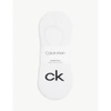 Calvin Klein Logo-print Pack Of Three Cotton-blend Liner Socks In White