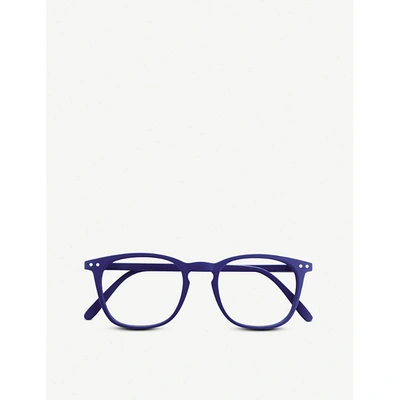 Izipizi Womens Blue #e Reading Square-frame Glasses +3
