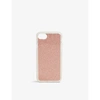 TED BAKER WOMENS BABY-PINK GLITTER IPHONE 6/7/8 SE ANTISHOCK CASE 1 SIZE,R03716209