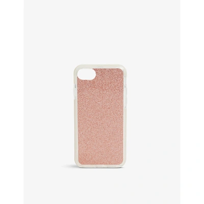 Ted Baker Womens Baby-pink Glitter Iphone 6/7/8 Se Antishock Case 1 Size