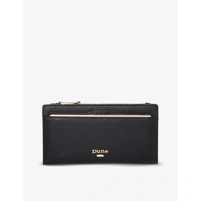 Dune Kaydence Logo-embossed Leather Purse In Black-plain Synthetic