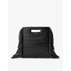 Maje Womens Black Mini M Croc-embossed Leather Cross-body Bag 1 Size In Noir / Gris