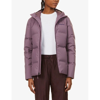 Patagonia Jackson Glacier Hooded Shell-down Jacket In Hyssop Purple