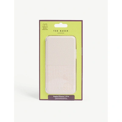 Ted Baker Womens Lt-pink Croc-embossed Phone Case Iphone 11 Pro 1 Size