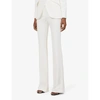 Alexander Mcqueen Leaf Crepe Classic Suiting Pants In Light Ivory