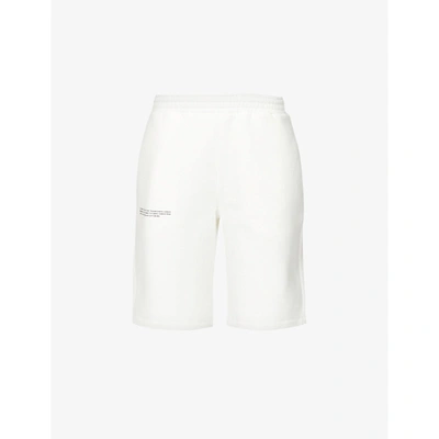 Pangaia Text-print Recycled And Organic Cotton-blend Shorts In Off White Airink