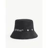 OFF-WHITE LOGO-PRINT REVERSIBLE NYLON BUCKET HAT,R03762670