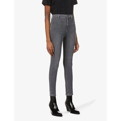 Topshop Womens Grey Joni Skinny High-rise Jeans 25/30