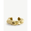 Completedworks Womens Gold Scrunch 14ct Yellow Gold-plated Vermeil Sterling-silver Bracelet 1 Size In Gold