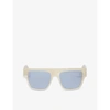 PARLEY FOR THE OCEANS CLEAN WAVES ARCHETYPE 01 SQUARE-FRAME PARLEY OCEAN PLASTIC® SUNGLASSES,R03793373