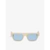PARLEY FOR THE OCEANS CLEAN WAVES ARCHETYPE 02 RECTANGULAR-FRAME PARLEY OCEAN PLASTIC® SUNGLASSES,R03793381