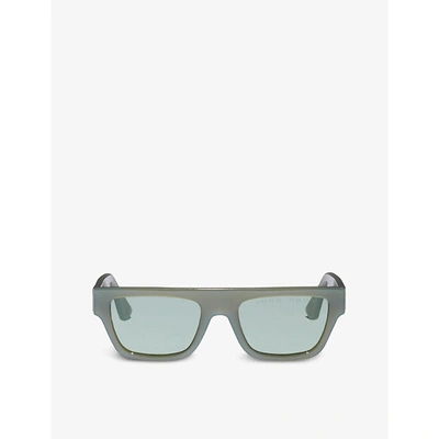 Parley For The Oceans Clean Waves Archetype 02 Rectangular-frame Parley Ocean Plastic® Sunglasses In Kelp