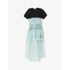 ACT N1 RUFFLED COTTON-JERSEY AND TULLE MIDI DRESS,R03736779