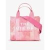 MARC JACOBS WOMENS PINK MULTI THE TOTE TIE-DYE MINI COTTON TOTE BAG,R03779454