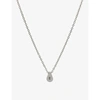 Littlesmith Personalised Initial Silver-plated Teardrop Bead Necklace