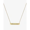 LITTLESMITH LITTLESMITH WOMEN'S PERSONALISED 13 CHARACTERS GOLD-PLATED HORIZONTAL NECKLACE,47221490
