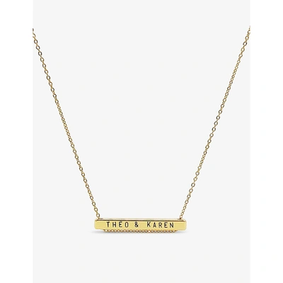 Littlesmith Personalised 13 Characters Gold-plated Horizontal Necklace
