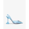 Amina Muaddi 95mm Rosie Glass Pumps In Pale Blue