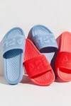 Apl Athletic Propulsion Labs Apl Big Logo Techloom Slide Sandals In Ice Blue