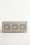 Anthropologie Handcarved Lombok Storage Bench In Grey