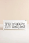 Anthropologie Handcarved Lombok Storage Bench In White