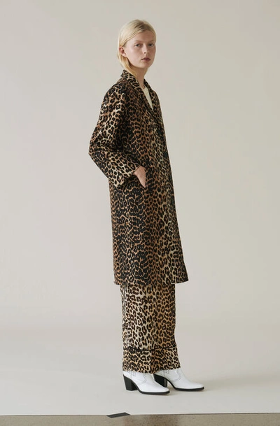 Ganni Coat In Leopard | ModeSens