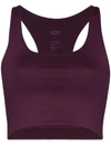 Girlfriend Collective + Net Sustain Paloma Stretch Recycled Sports Bra In Plum