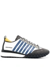 Dsquared2 Legend 551 Mix Leather Low-top Sneakers In Grau