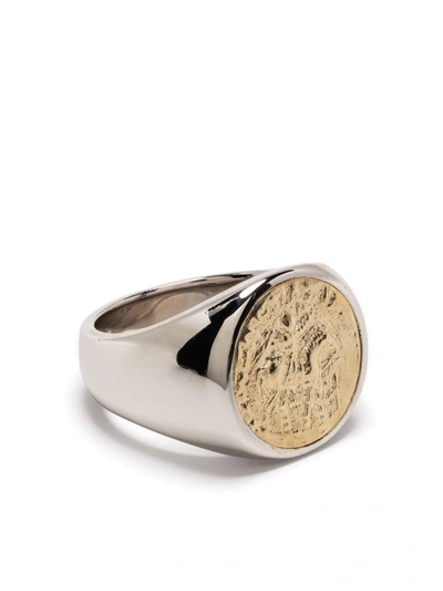 Tom Wood Silver Coin Ring In Gold